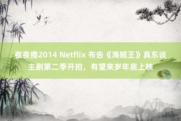 夜夜撸2014 Netflix 布告《海贼王》真东谈主剧第二季开拍，有望来岁年底上映