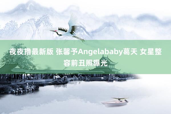 夜夜撸最新版 张馨予Angelababy葛天 女星整容前丑照曝光