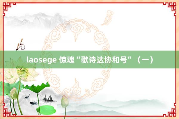 laosege 惊魂“歌诗达协和号”（一）