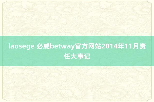 laosege 必威betway官方网站2014年11月责任大事记