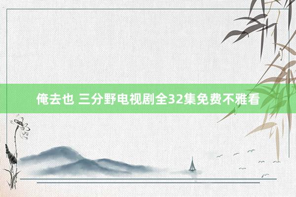 俺去也 三分野电视剧全32集免费不雅看